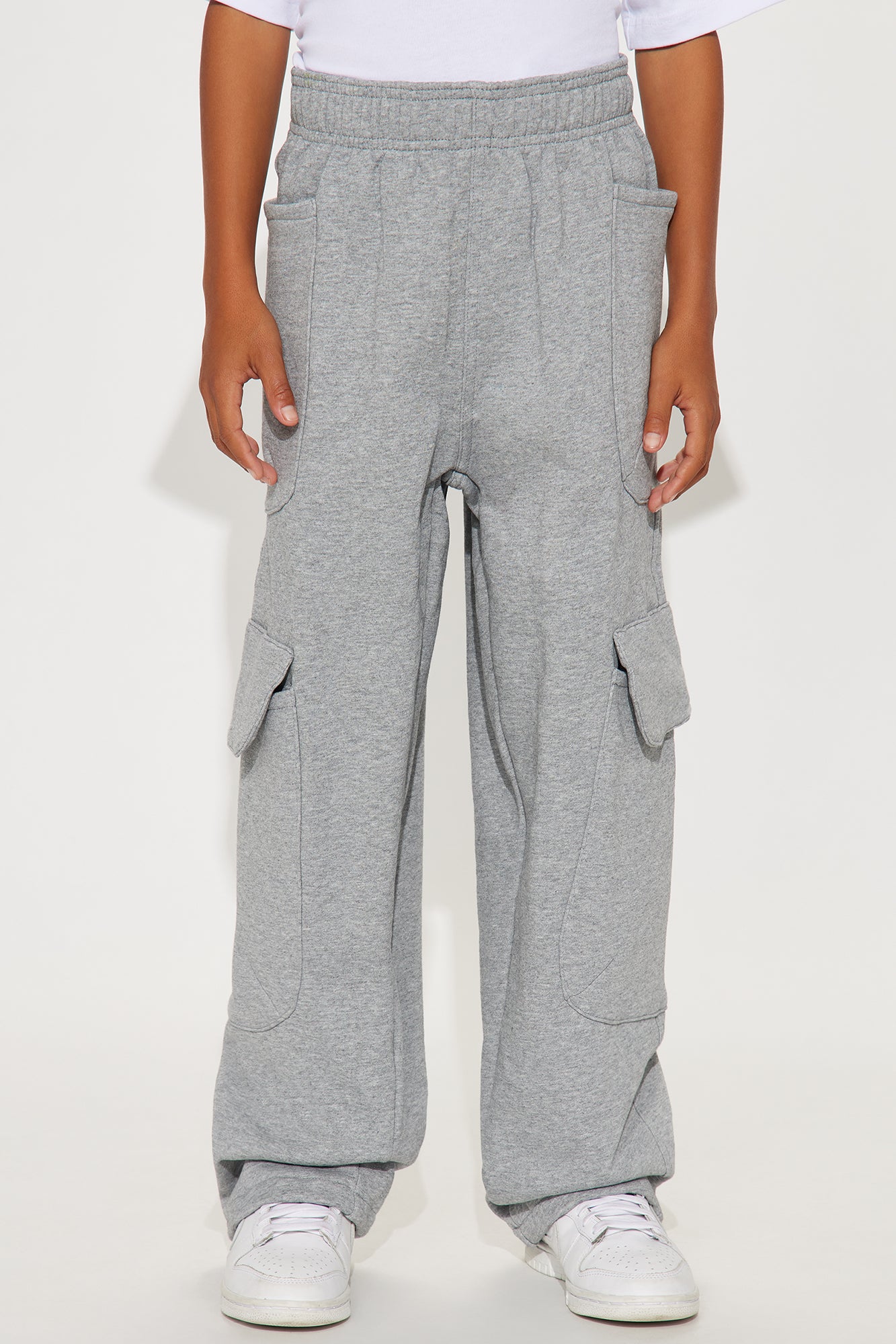 Mini Cargo Stashed Sweatpants - Grey
