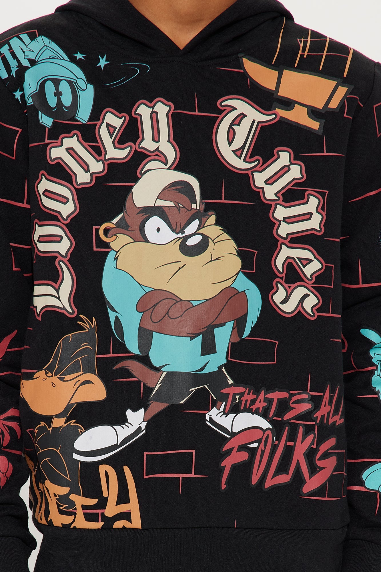 Mini Looney Tunes Hoodie And Jogger Pant Set - Black