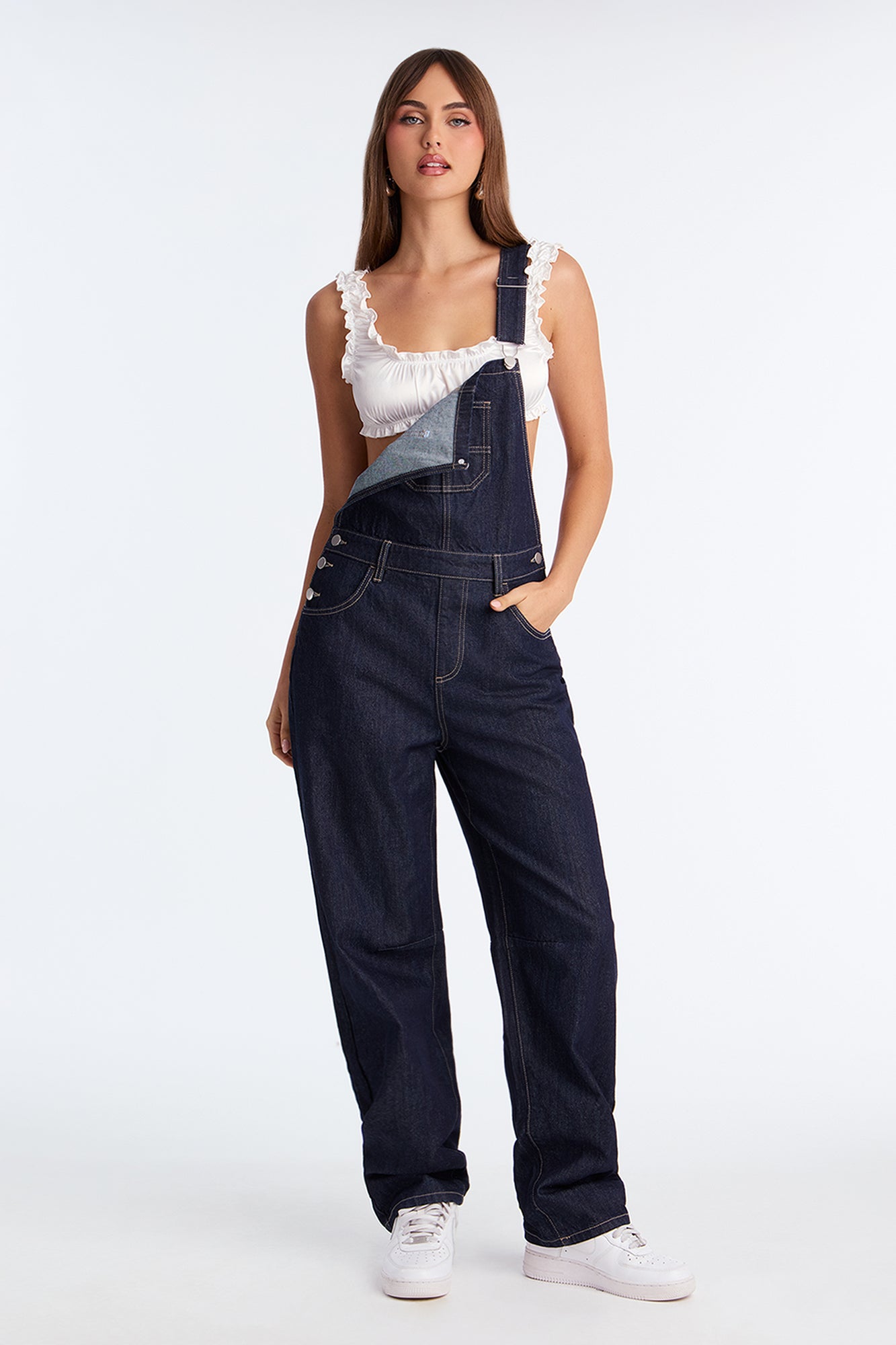Hollywood Dreams Denim Overalls - Dark Denim