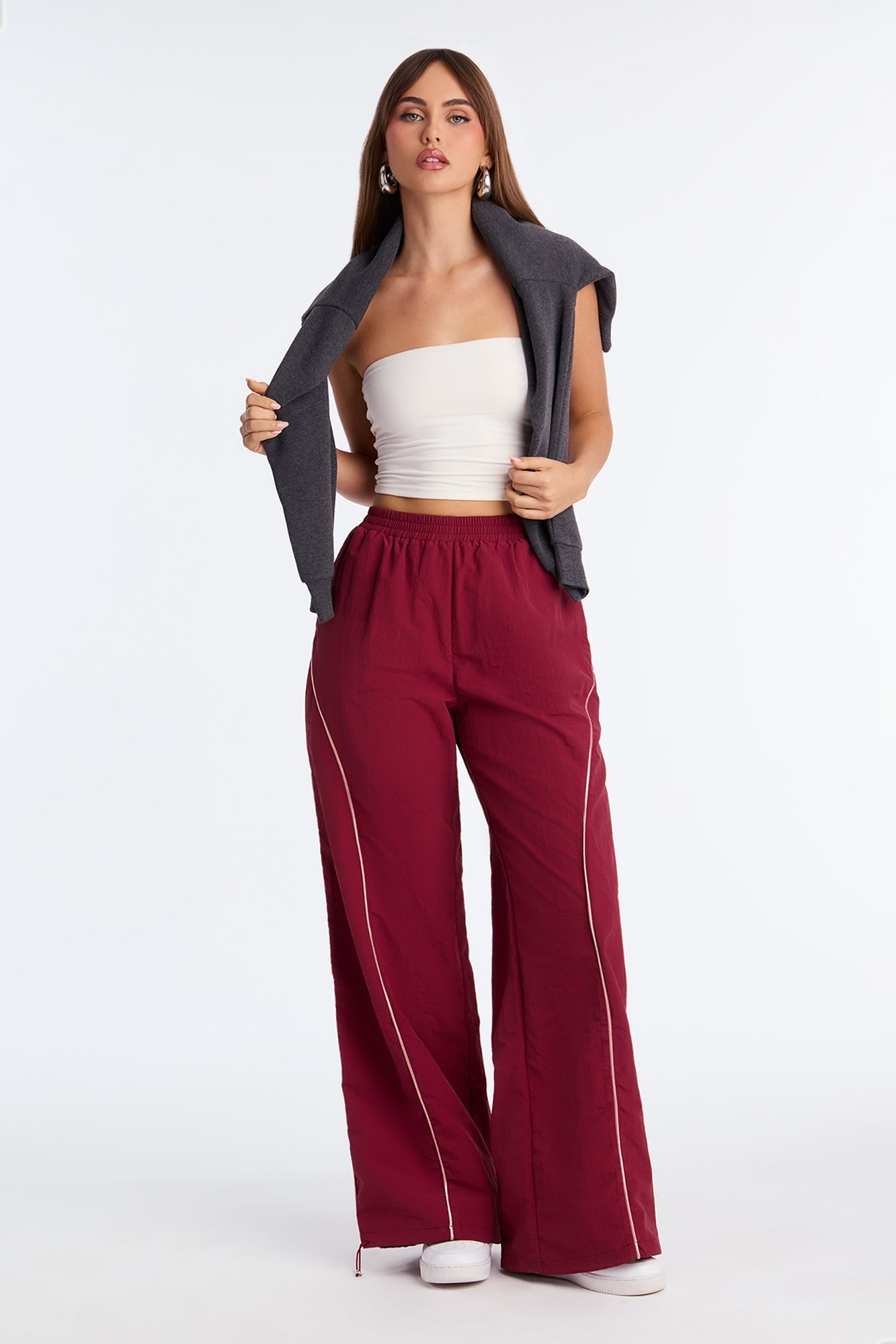 Precise Movement Windbreaker Track Pant - Burgundy/combo