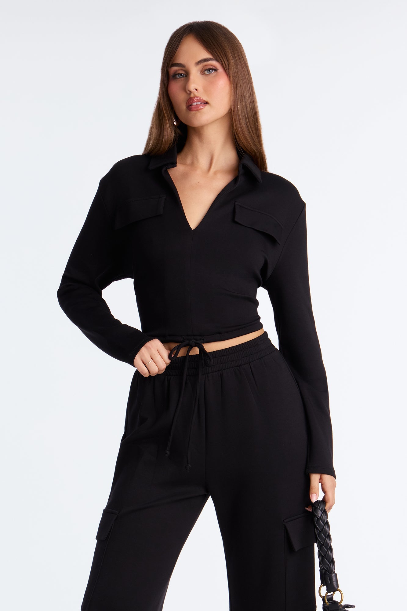 Casual Authority Scuba Cargo Pant Set - Black