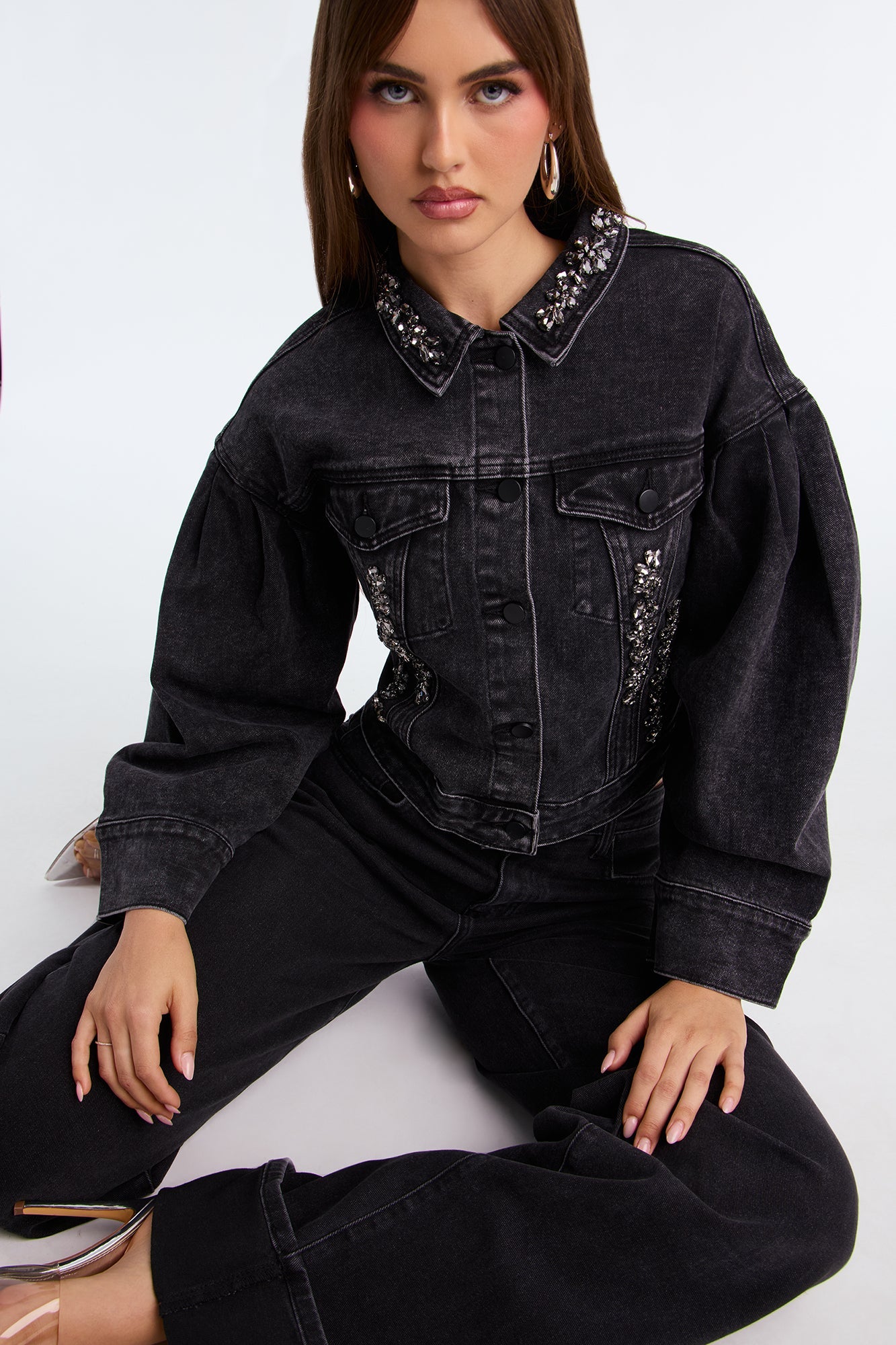 Ophelia Denim Jacket - Black Wash