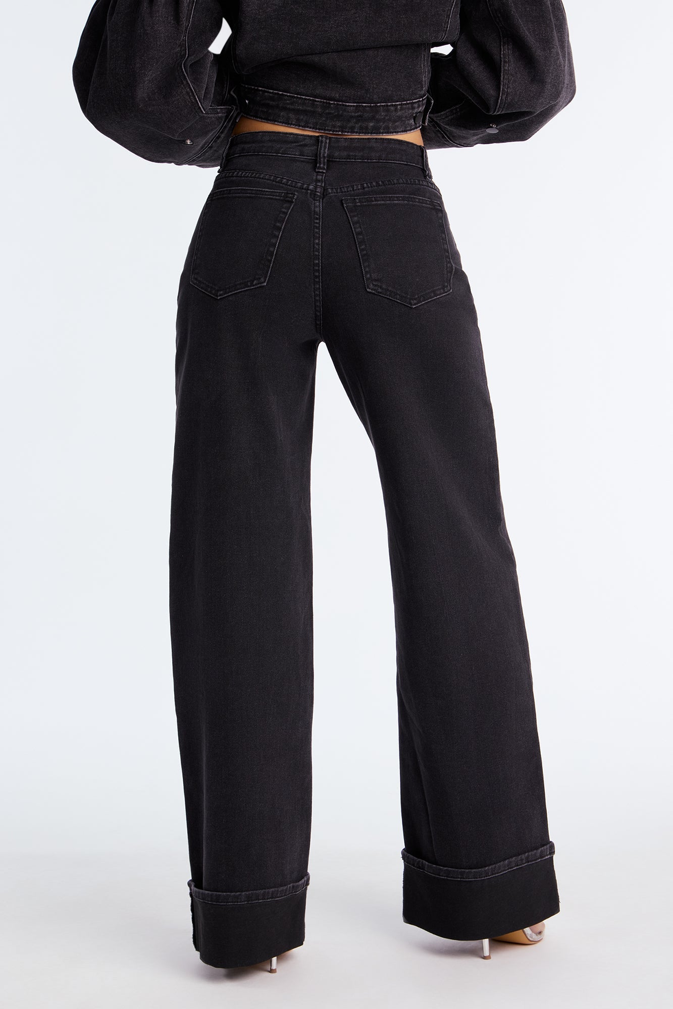 Ophelia Wide Leg Jean - Black Wash