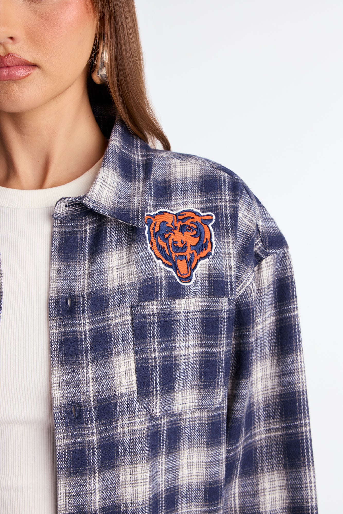 NFL Bears Plaid Flannel - Blue/combo
