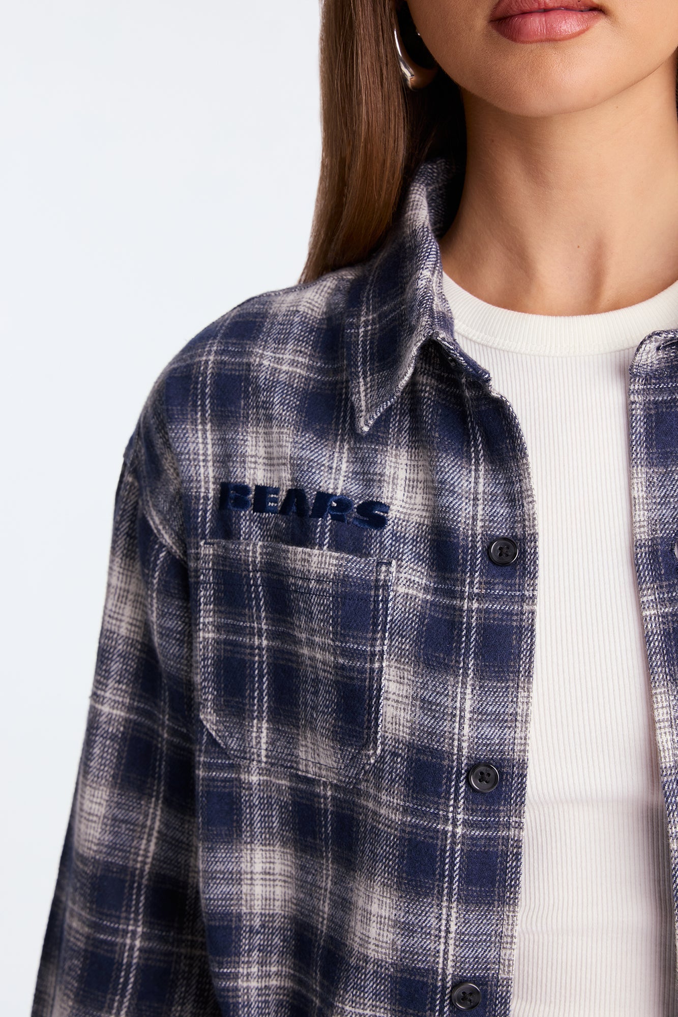 NFL Bears Plaid Flannel - Blue/combo