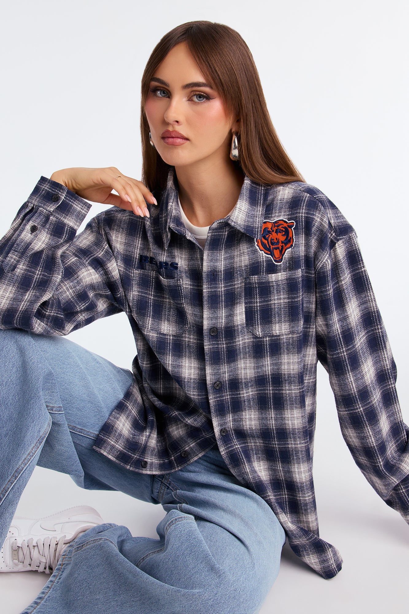 NFL Bears Plaid Flannel - Blue/combo