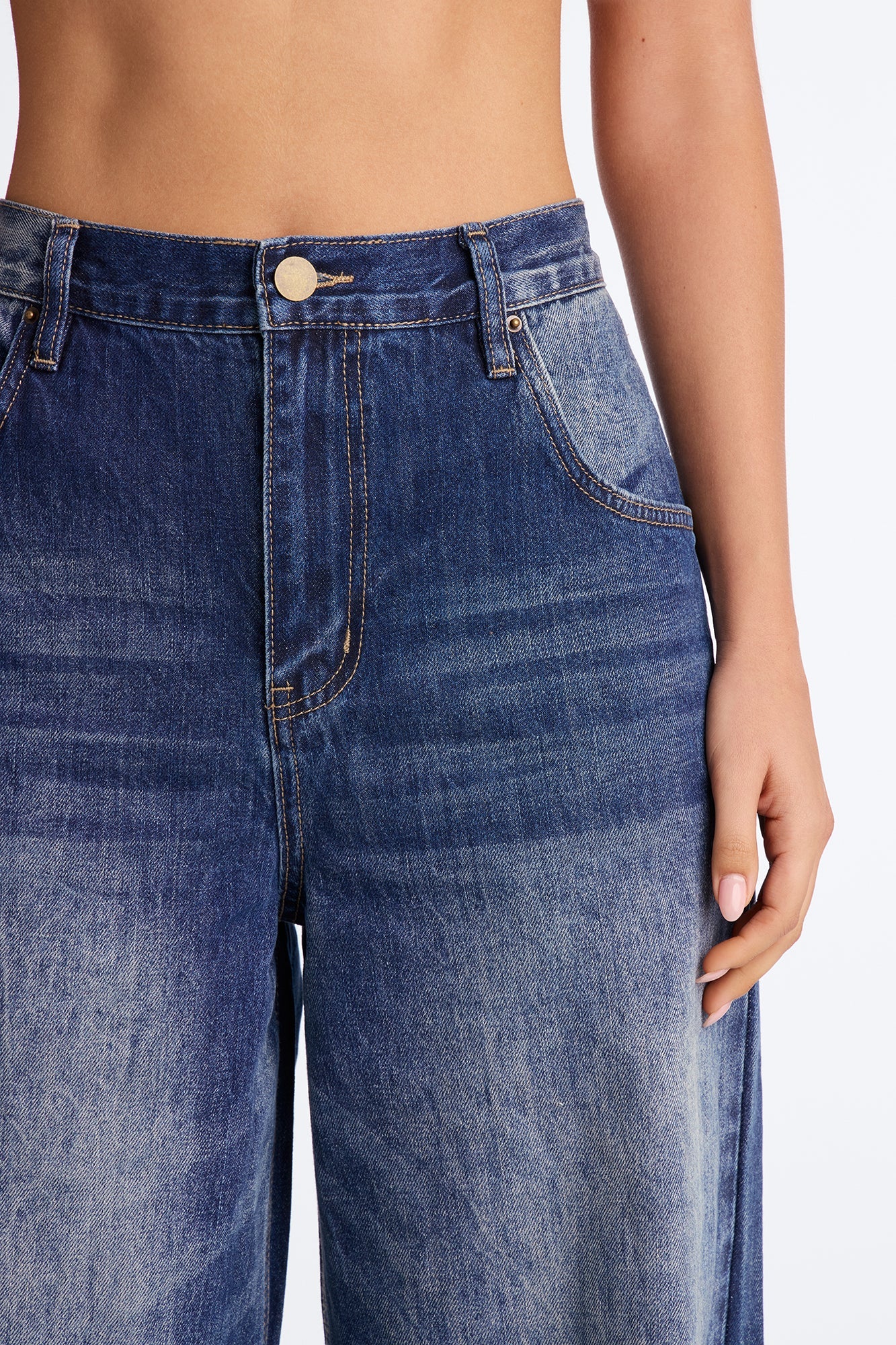 Into You Baggy Jeans - Dark Wash