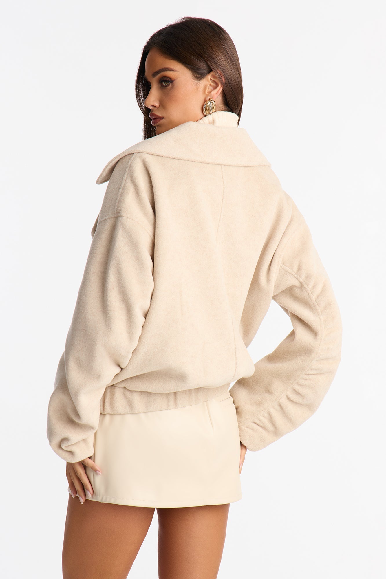 Oaklynn Oversized Slouch Coat - Oatmeal