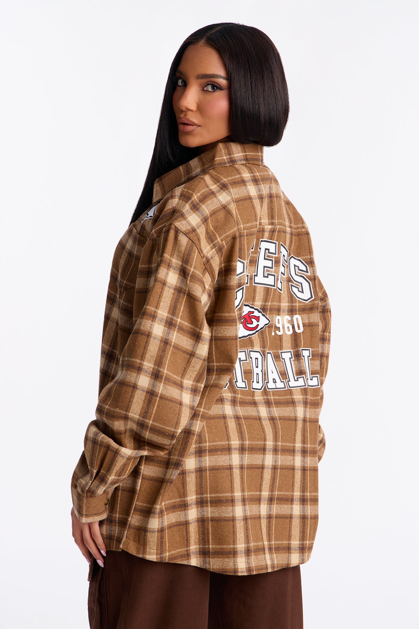 NFL Kansas City Chiefs Plaid Flannel - Brown/combo
