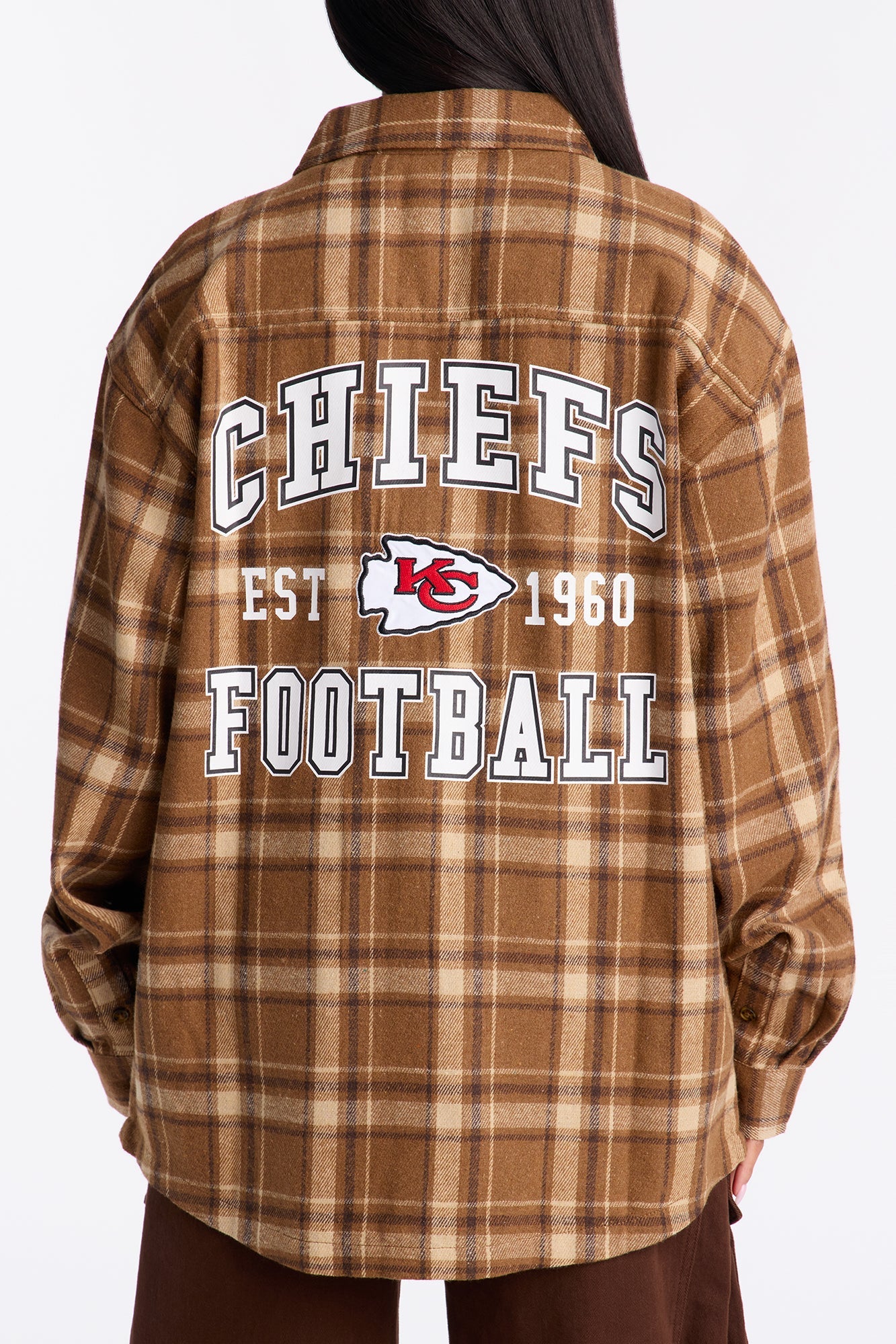 NFL Kansas City Chiefs Plaid Flannel - Brown/combo