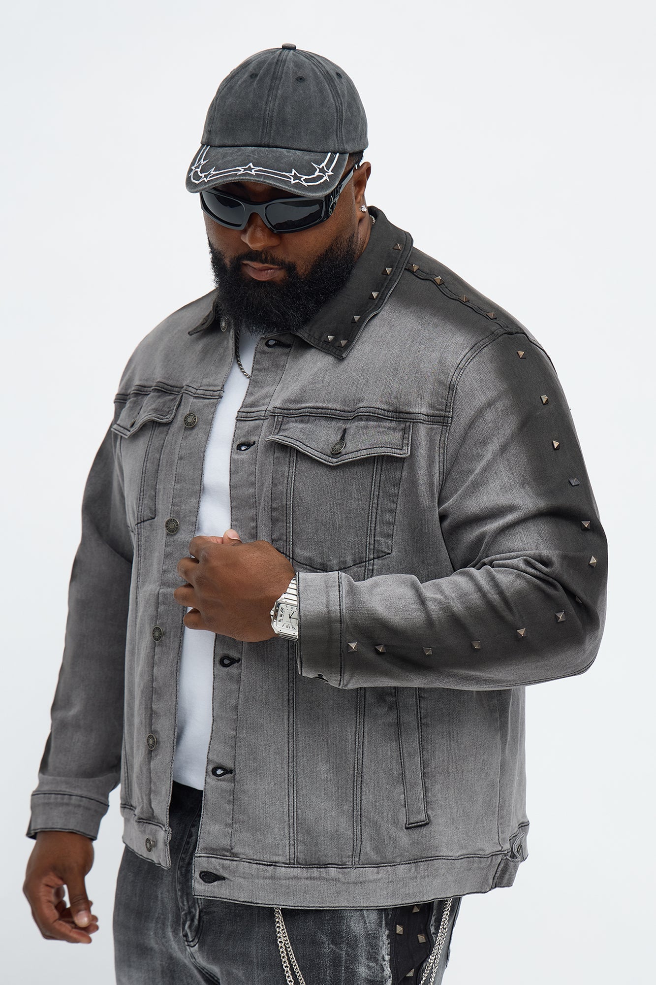 Rockstar Vibe Denim Trucker Jacket - Black Wash