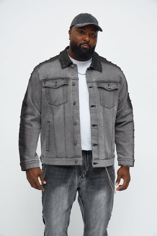 Rockstar Vibe Denim Trucker Jacket - Black Wash