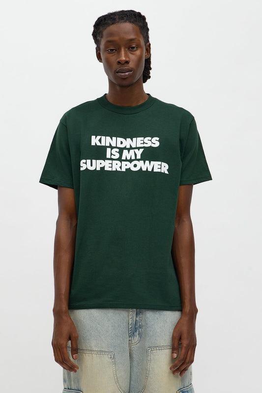 Kindness Is My Superpower Short Sleeve Tee - Green