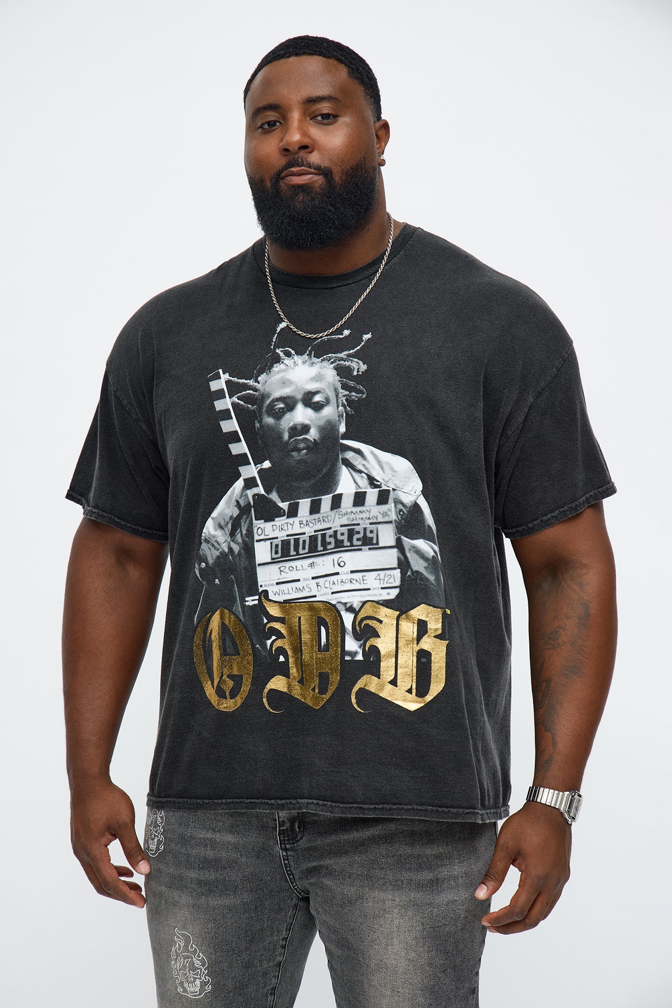 ODB Vintage Washed Short Sleeve Tee - Black Wash