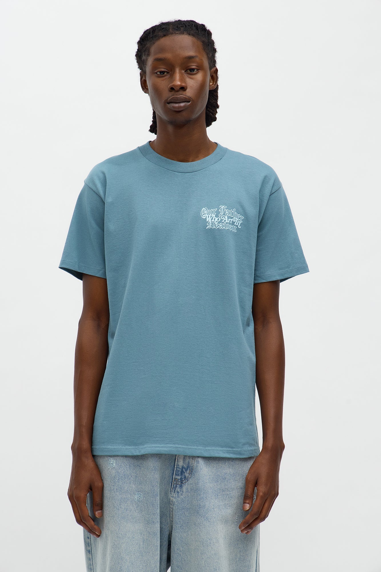 Our Father Who Art In Heaven Short Sleeve Tee - Blue