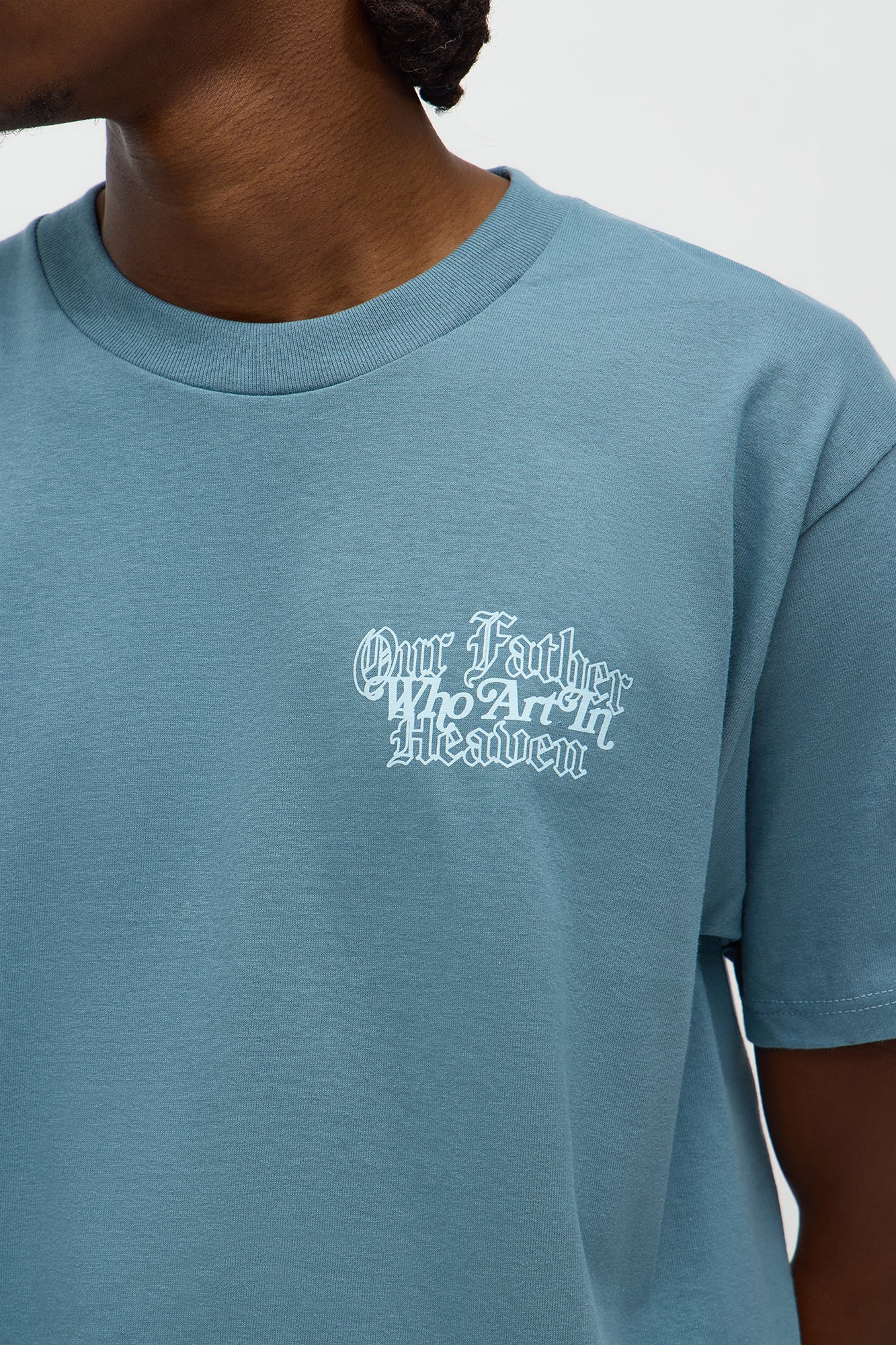 Our Father Who Art In Heaven Short Sleeve Tee - Blue