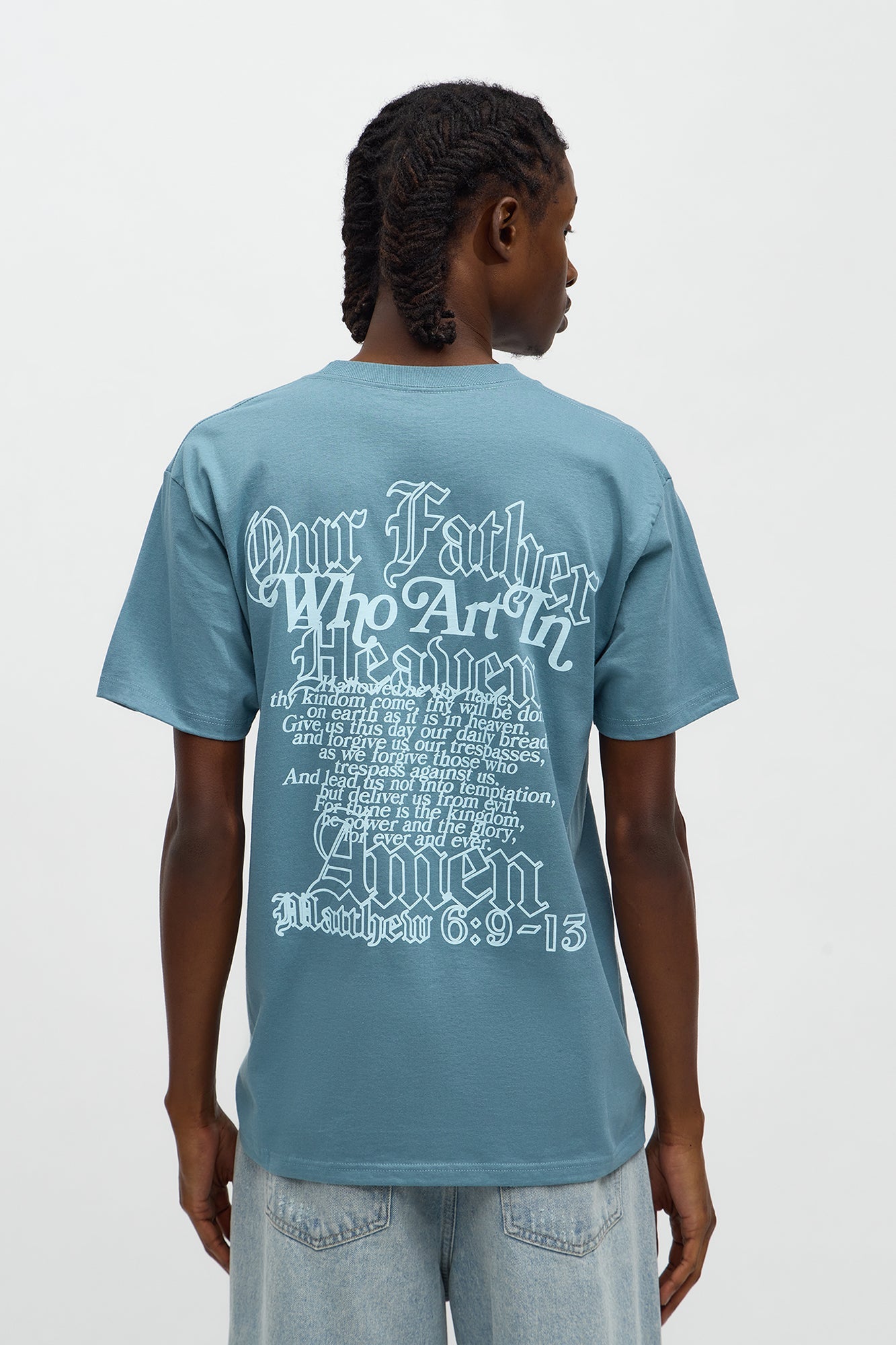 Our Father Who Art In Heaven Short Sleeve Tee - Blue