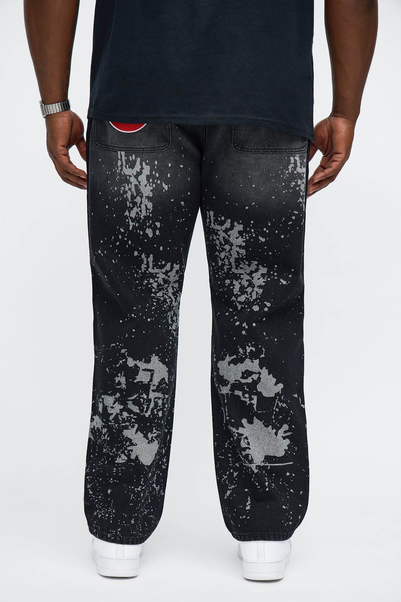 Straight Through Anarchy Patched Jean - Black Wash