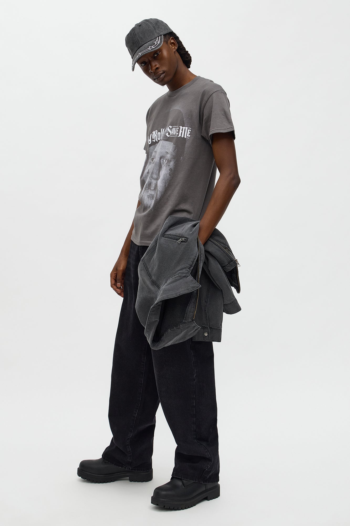 Jelly Roll Save Me Short Sleeve Tee - Charcoal