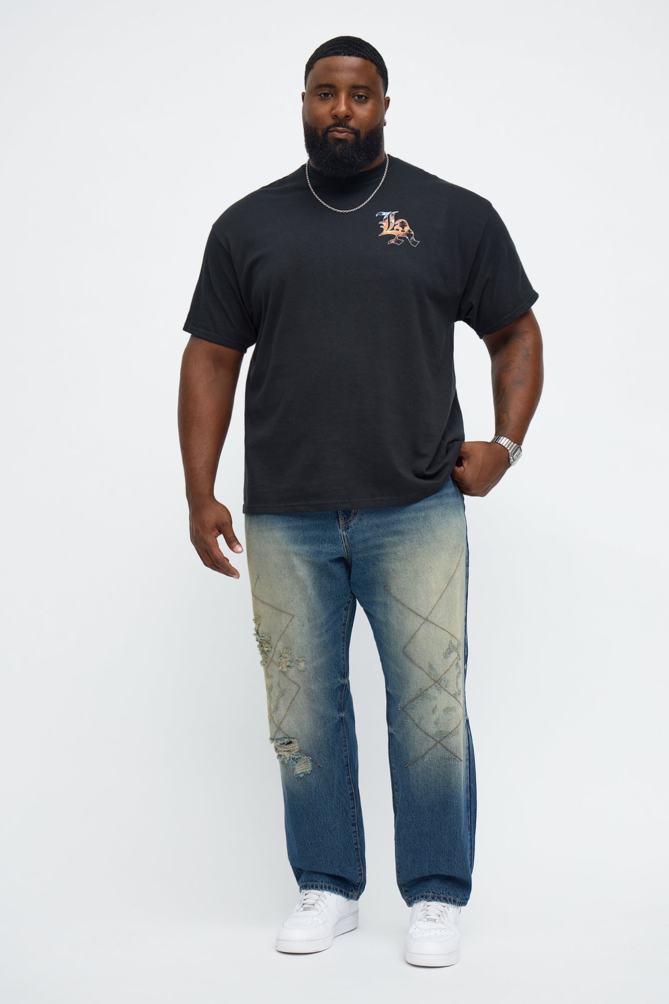 Sunset LA California Short Sleeve Tee - Black