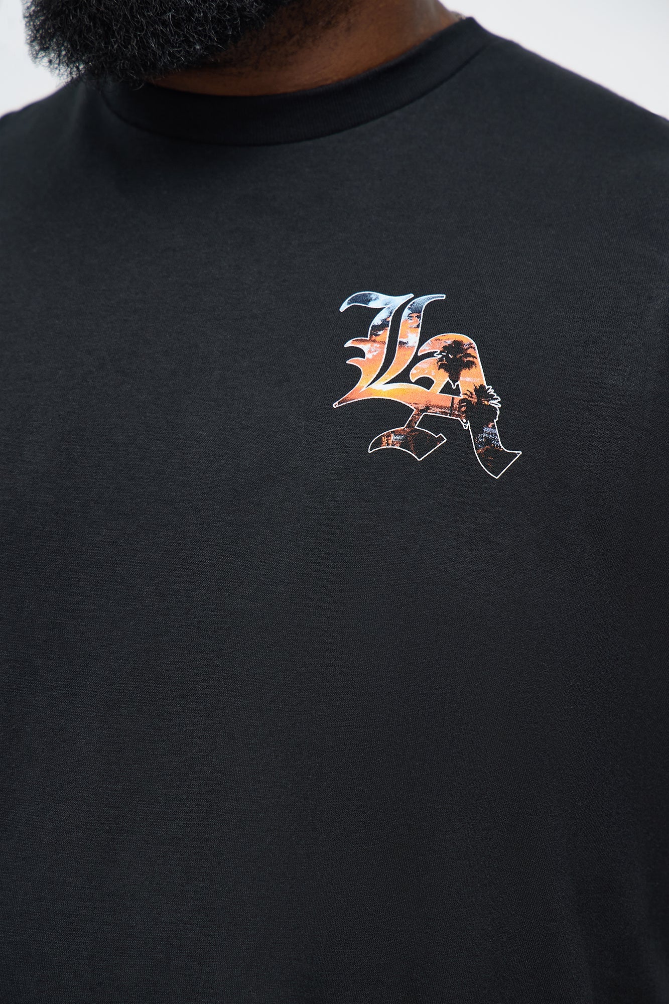 Sunset LA California Short Sleeve Tee - Black