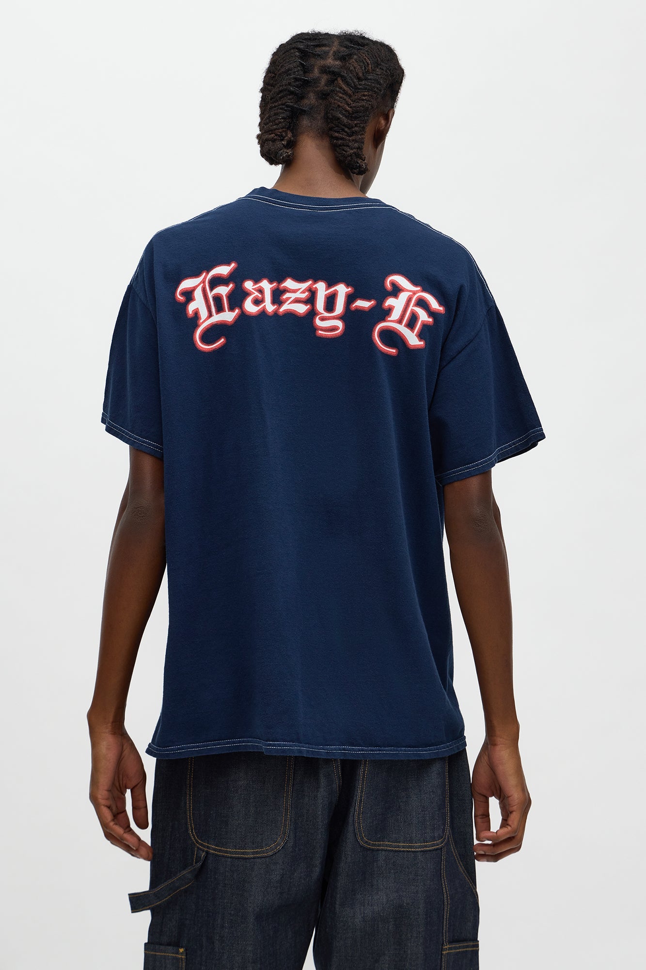 Eazy E Compton Boxy Short Sleeve Tee - Navy