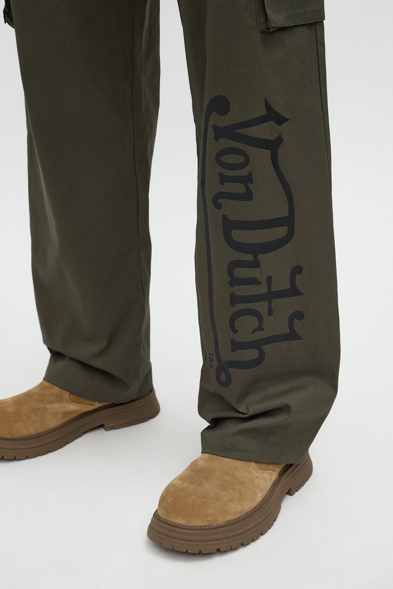 Von Dutch Winged Eye Baggy Cargo Pant - Olive/combo
