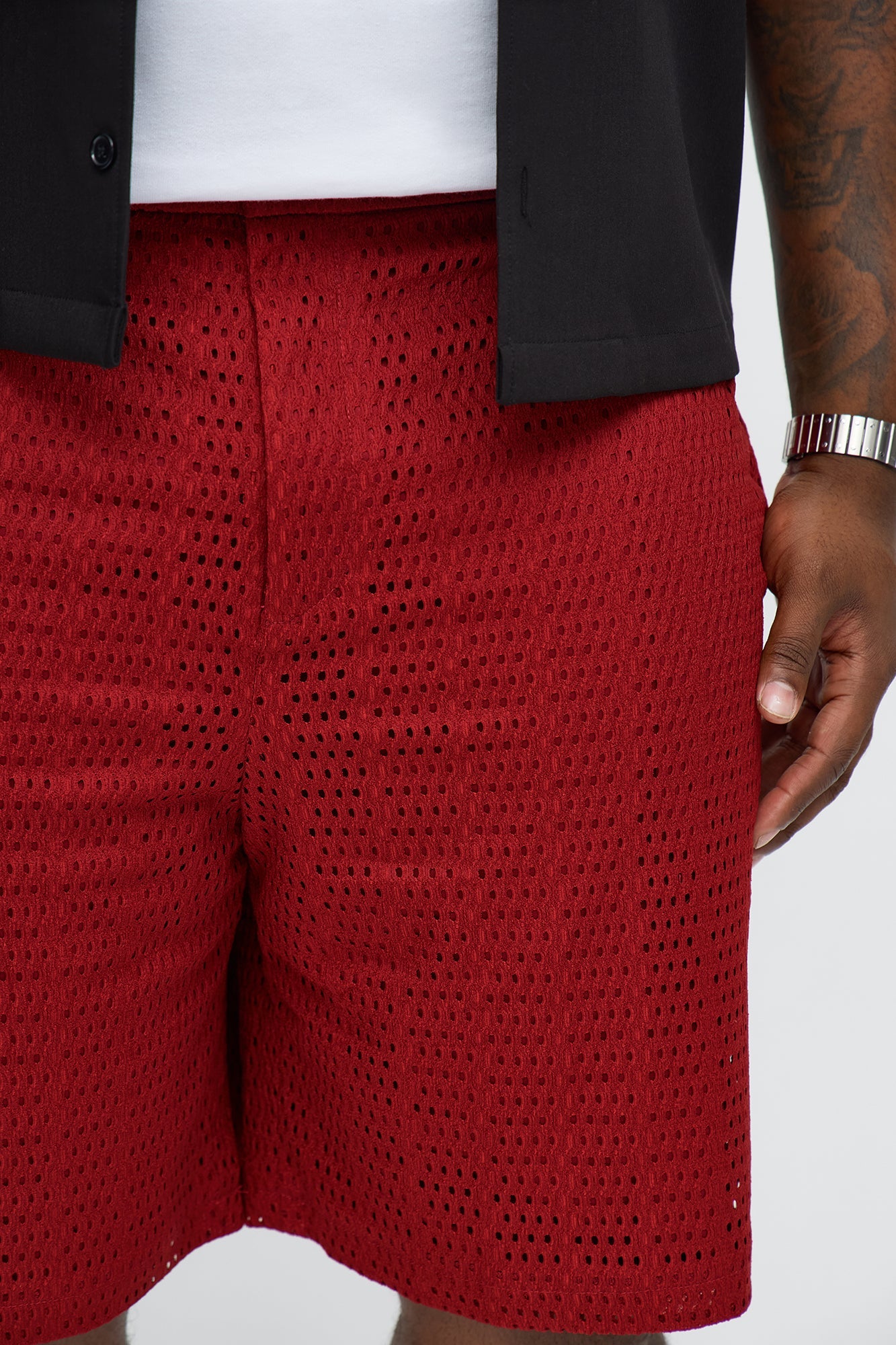 Relaxed Oarken Air Short - Burgundy