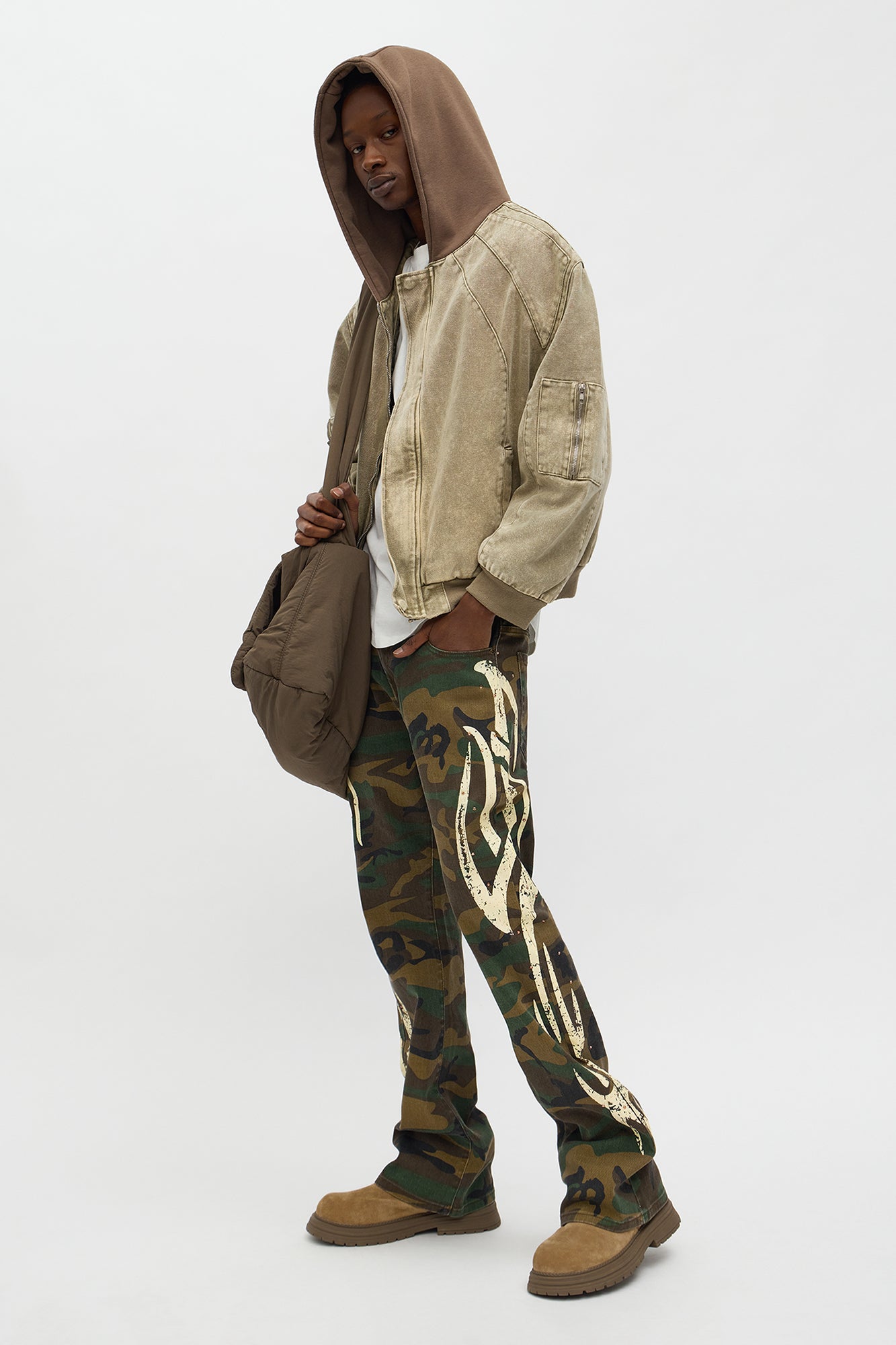 Stacked Skinny Flare Rockstar Life Jewel Camo Pant - Camouflage