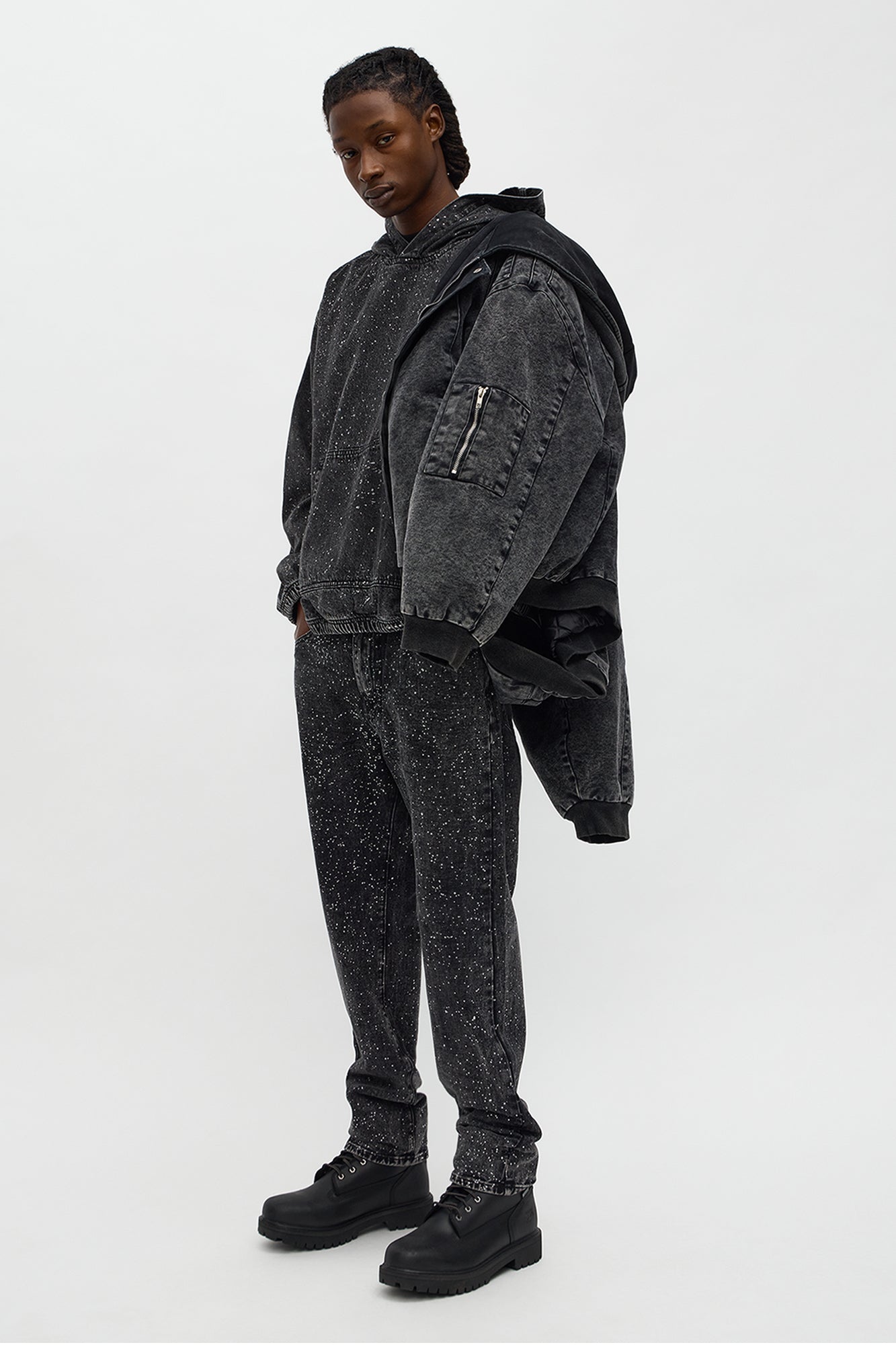 Slim Shimmering Nights Jean - Black Wash