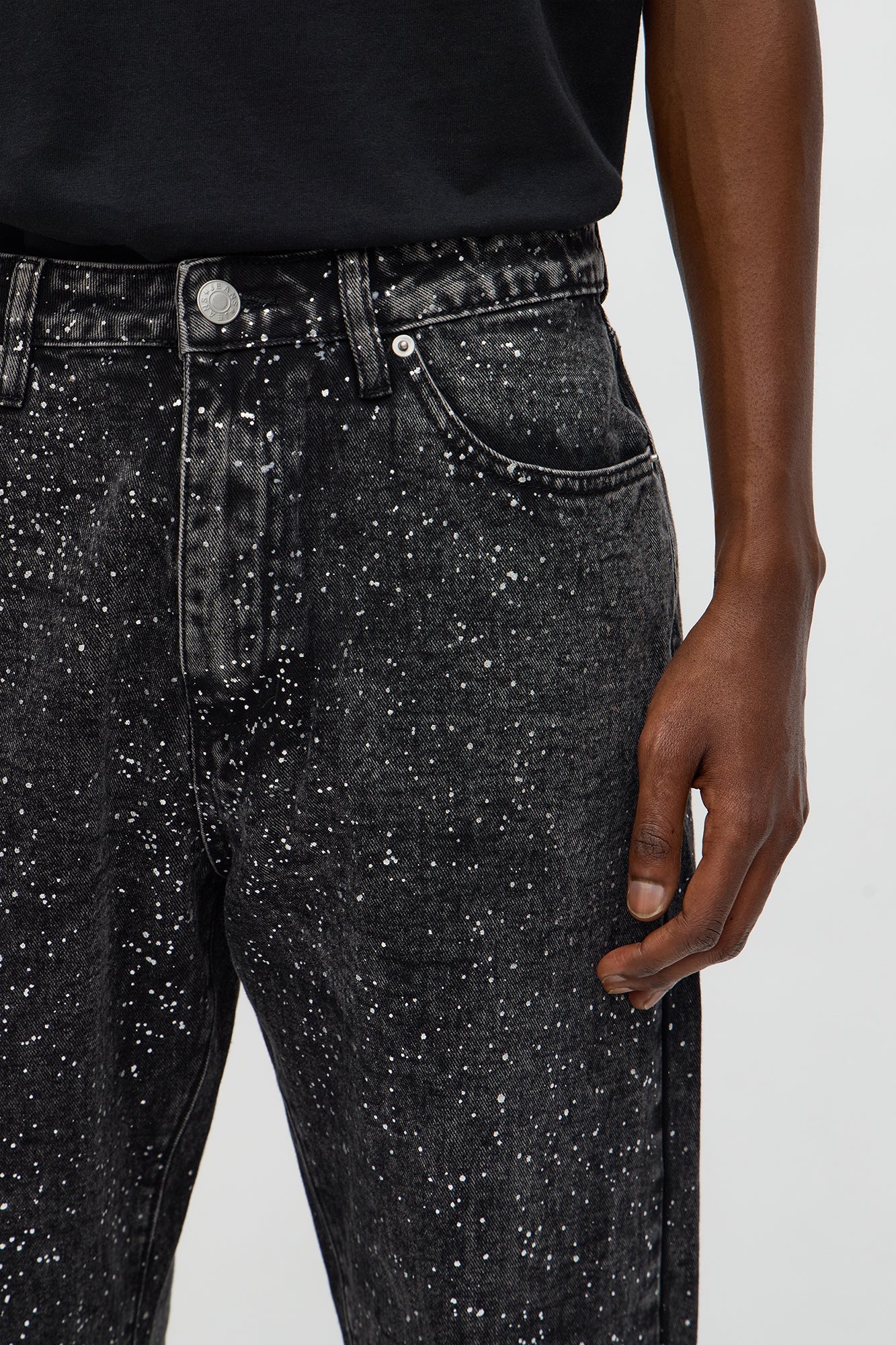 Slim Shimmering Nights Jean - Black Wash