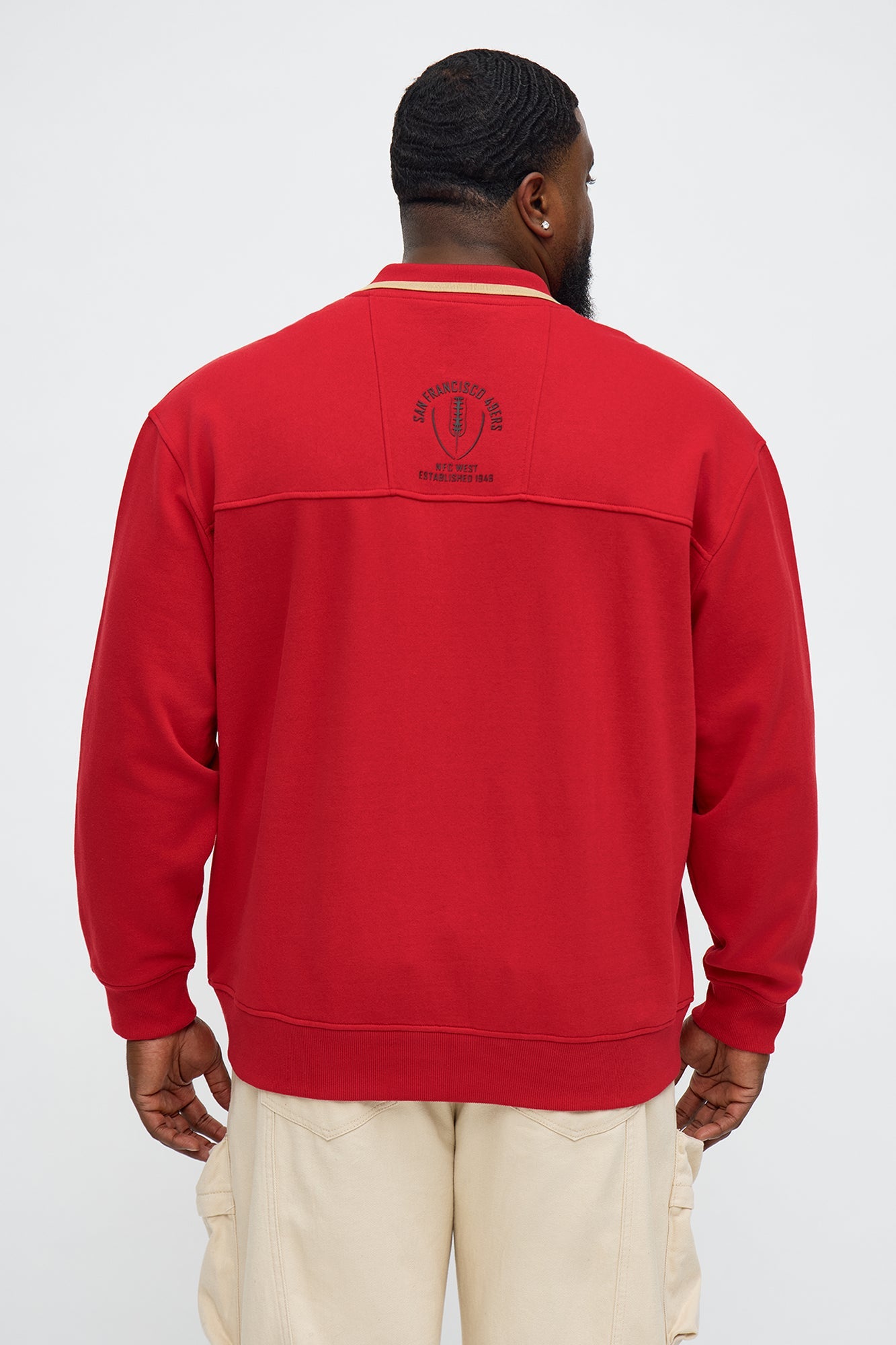 49ers Sunset Flip Fleece Polo - Red