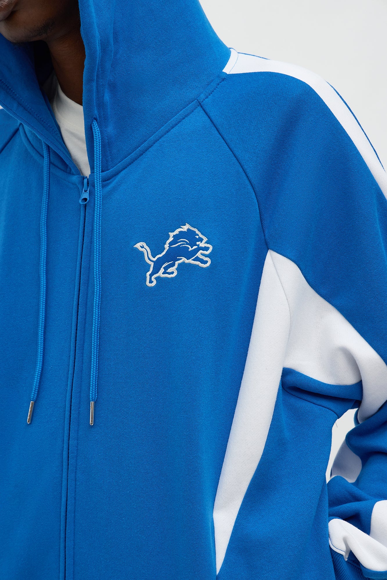 Lions Monster Oversized Zip Up Hoodie - Light Blue