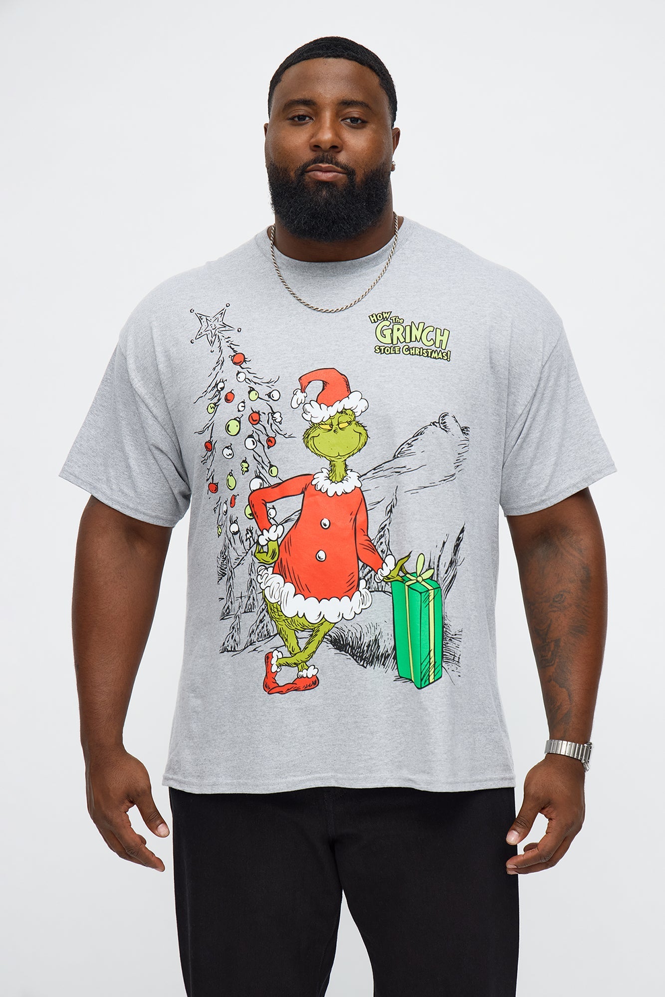 How The Grinch Stole Christmas My Gift Now Short Sleeve Tee - Heather Grey