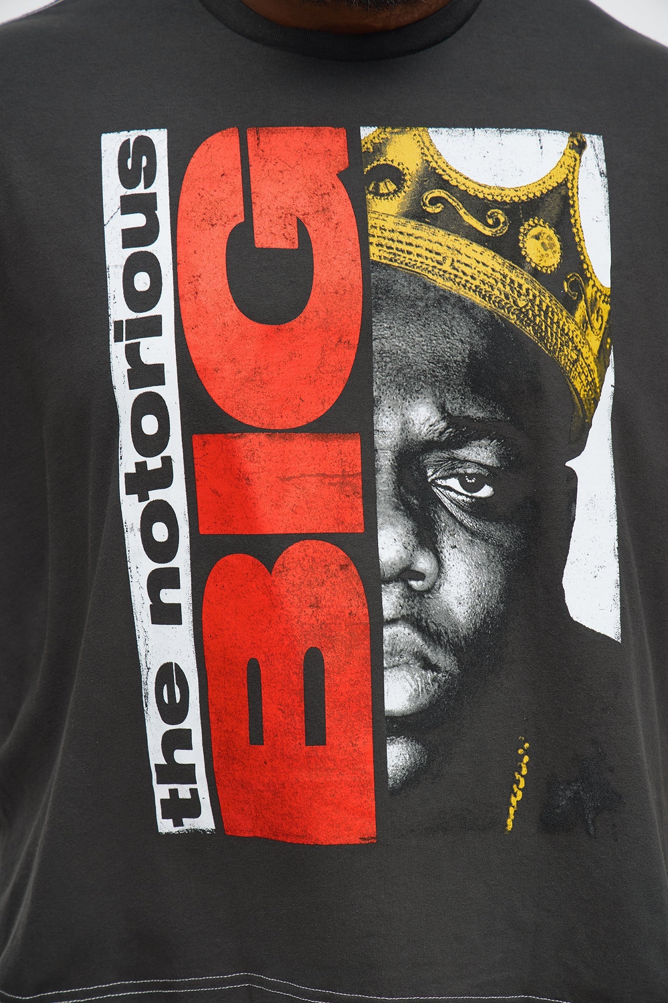 The Notorious BIG King Of New York Boxy Short Sleeve Tee - Black