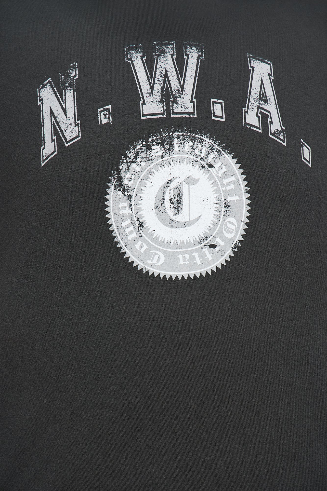 NWA Straight Outta Compton Boxy Short Sleeve Tee - Black