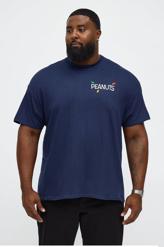 Peanuts Snoopy Christmas Short Sleeve Tee - Navy