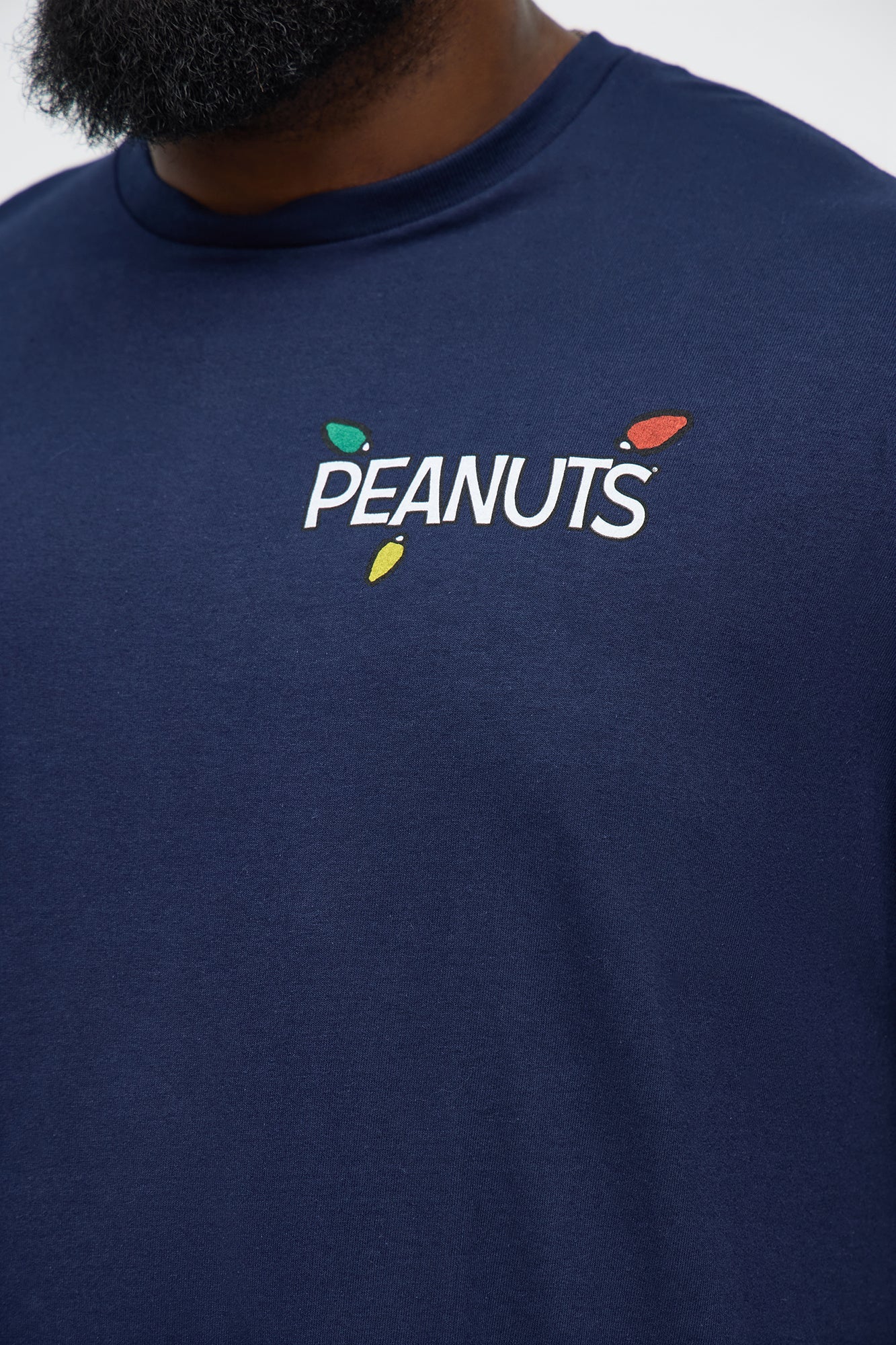 Peanuts Snoopy Christmas Short Sleeve Tee - Navy