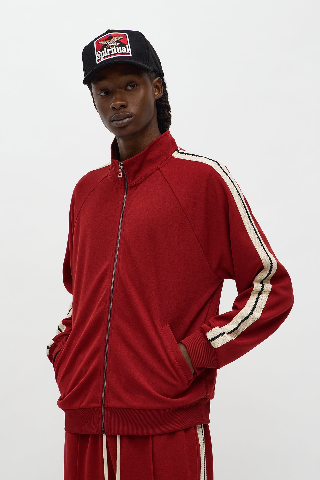 Dennis Track Jacket - Burgundy
