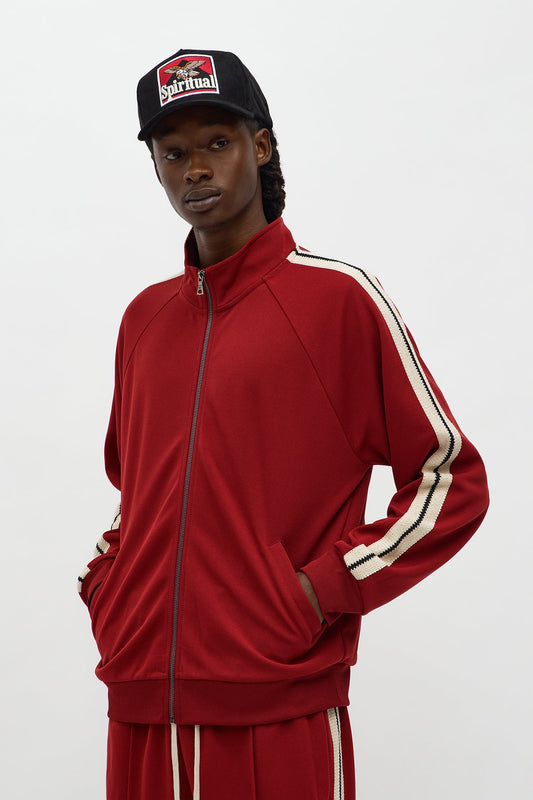 Dennis Track Jacket - Burgundy