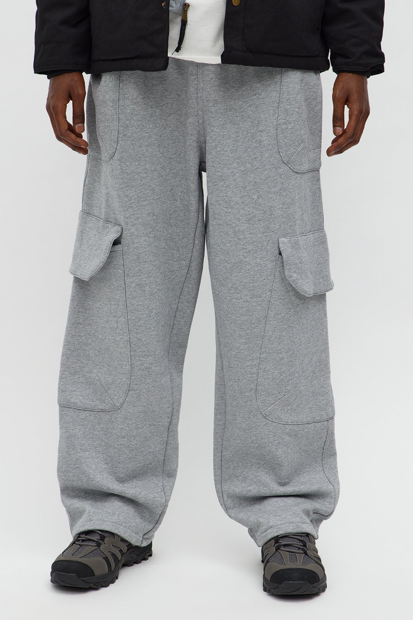 Cargo Stashed Sweatpants - Grey