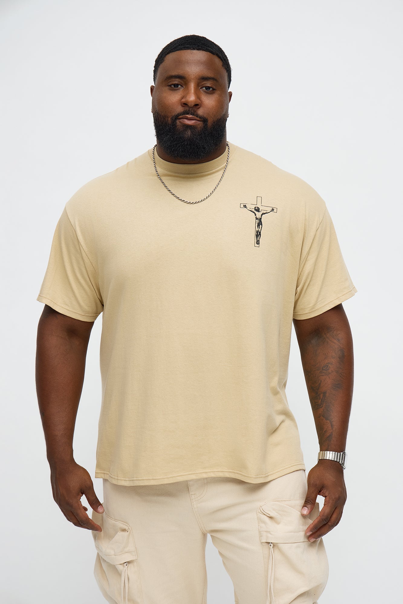 Faith Hope Love Short Sleeve Tee - Sand