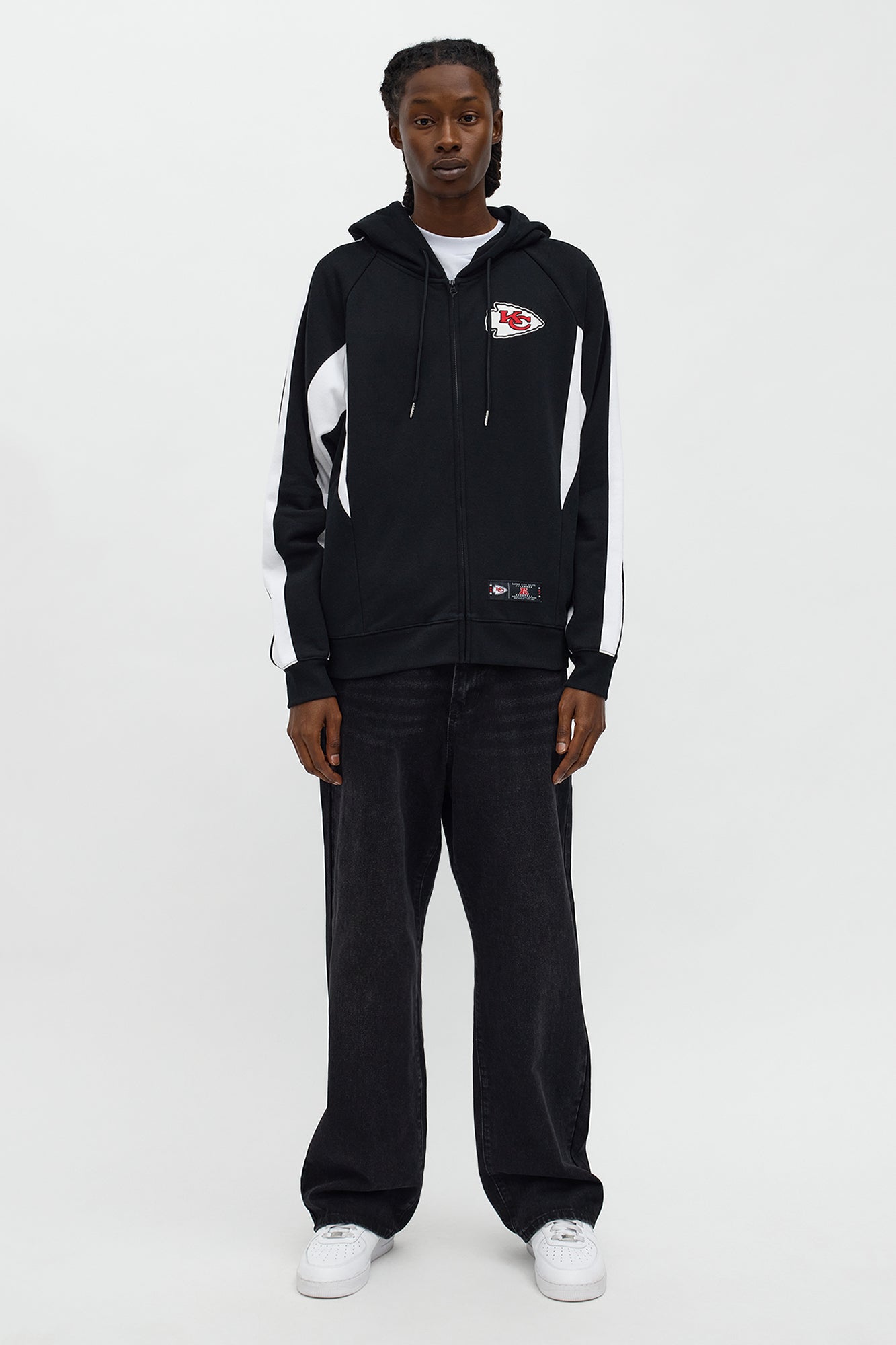 Chiefs Monster Oversized Zip Up Hoodie - Black