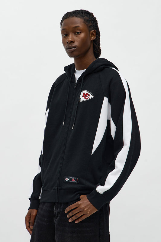 Chiefs Monster Oversized Zip Up Hoodie - Black