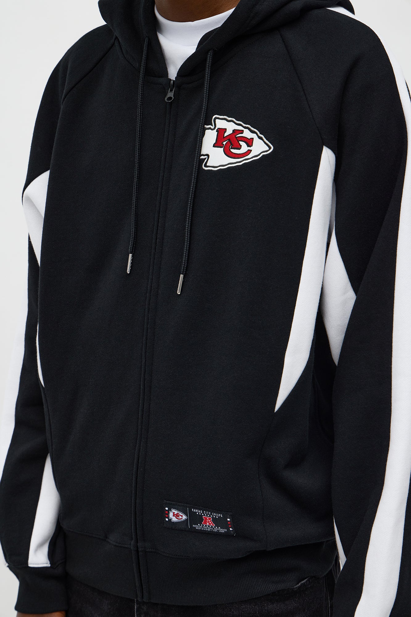 Chiefs Monster Oversized Zip Up Hoodie - Black