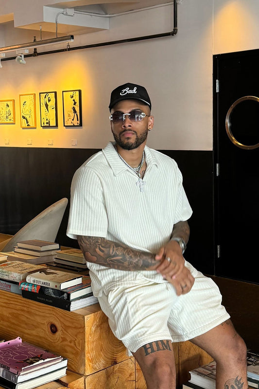 Easton Textured Polo Shirt - Off White