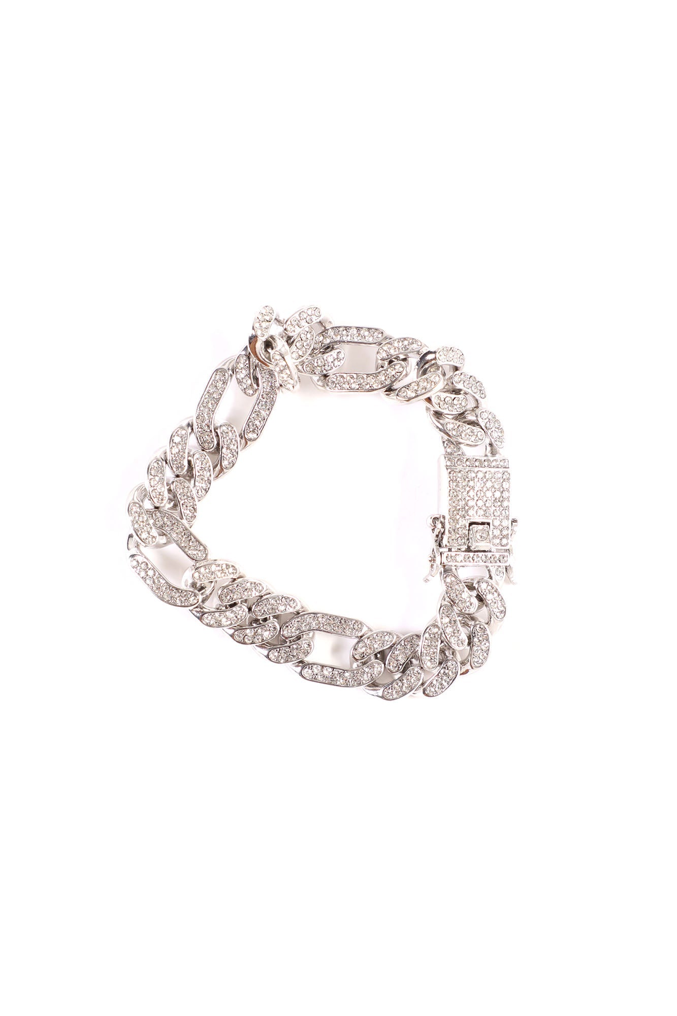 Travis Iced Up Chain Bracelet - Silver
