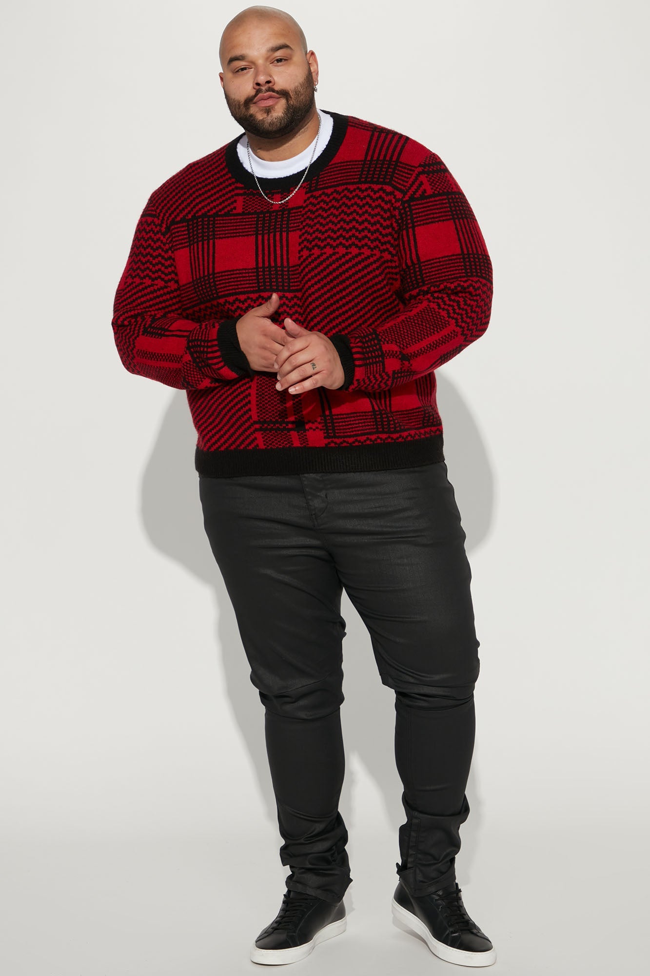 On The Line Waxed Stacked Skinny Jeans - Black