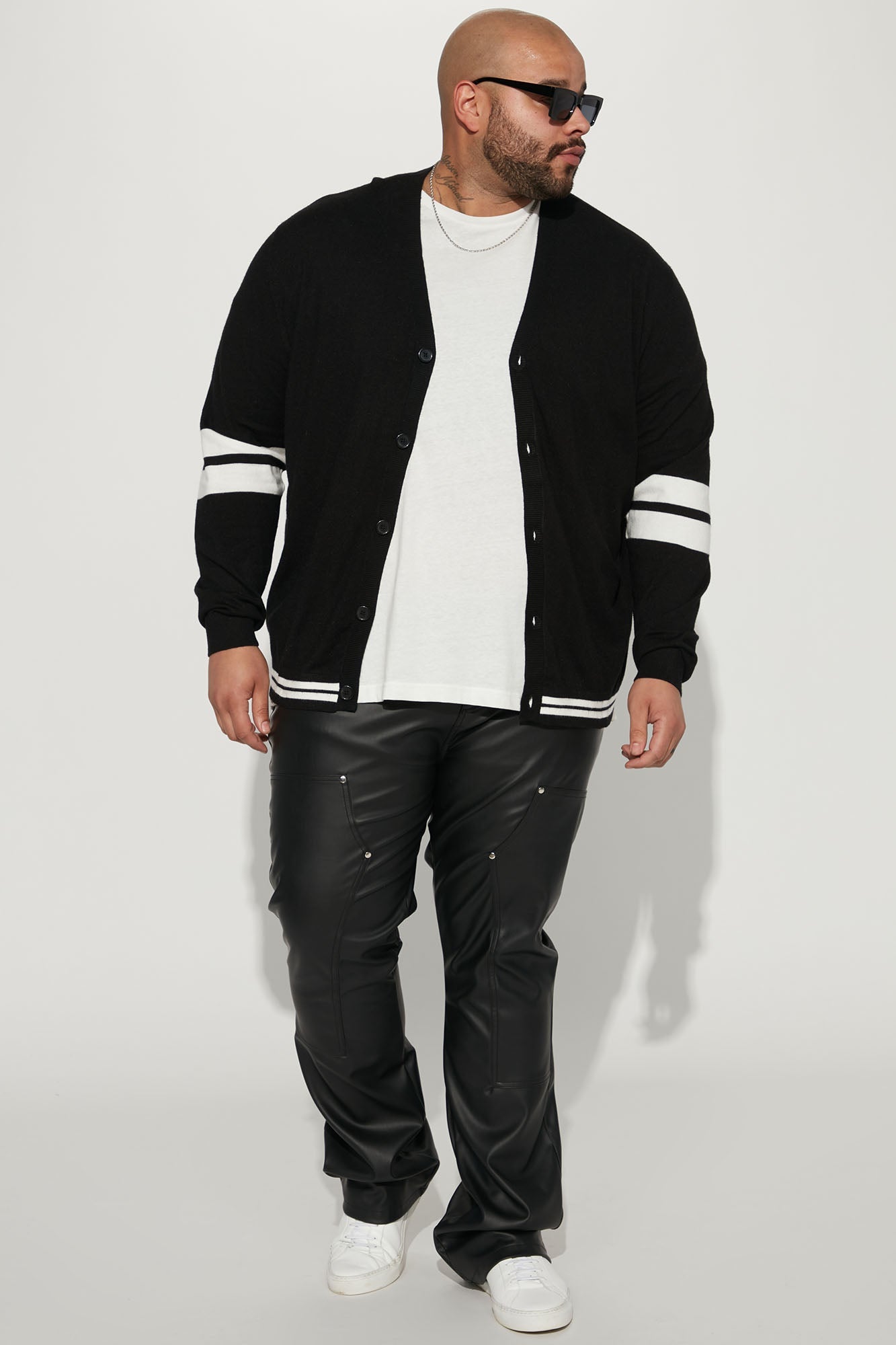 Uptown Cardigan - Black/White