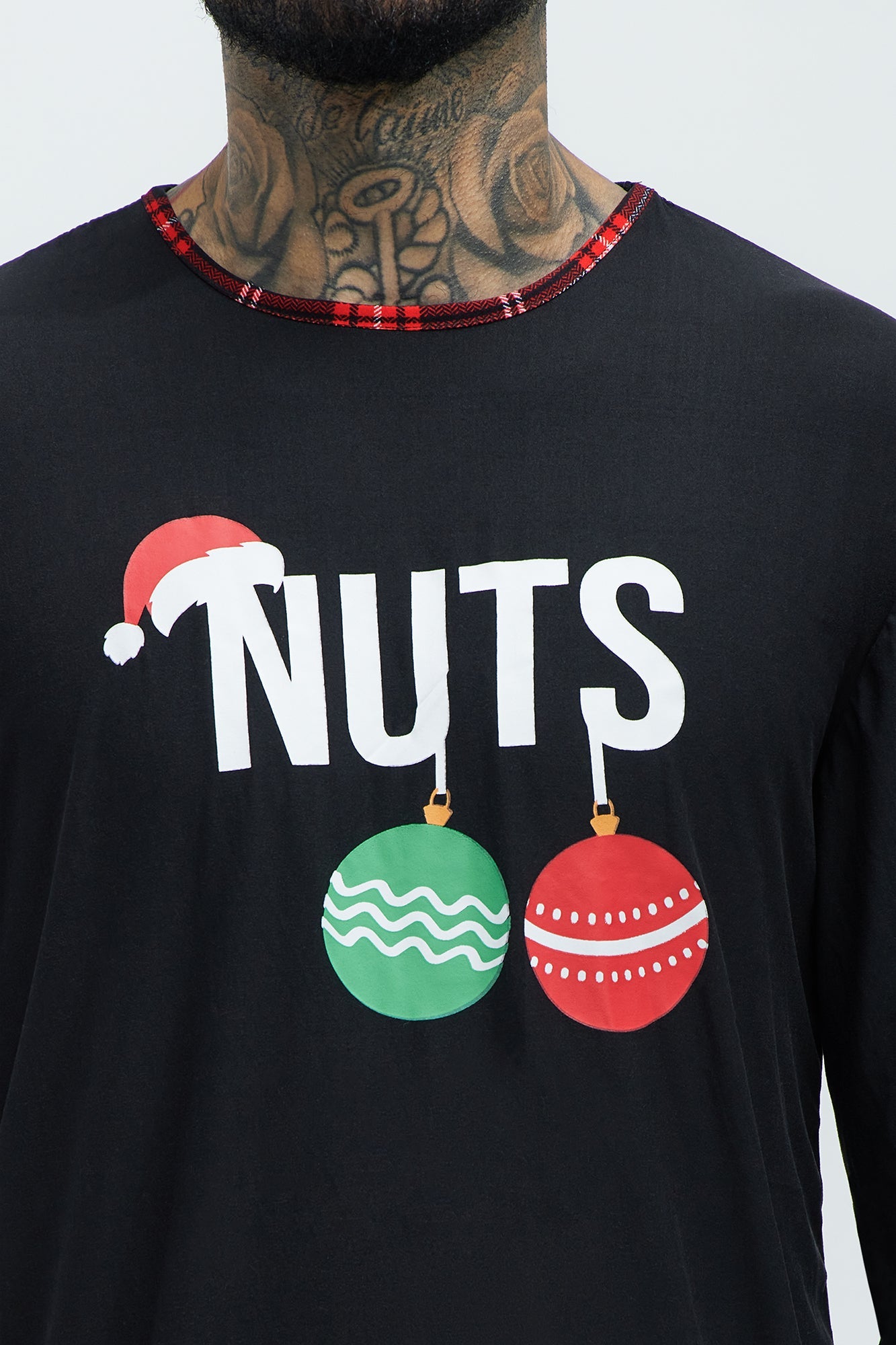 Naughty Chestnuts Holiday PJ Set - Black/Red